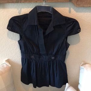 BCBG Navy Blouse XS